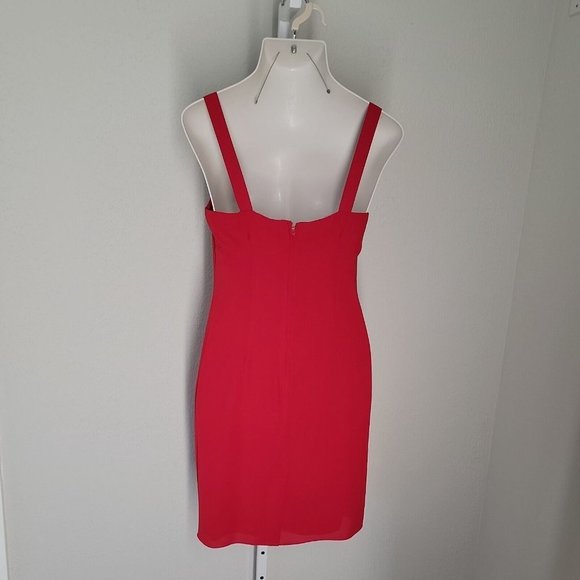 Patra Vintage Classy Red Dress ~ Knee Length ~ Sz 10 ~ Lined ~ Sleeveless - Picture 3 of 5